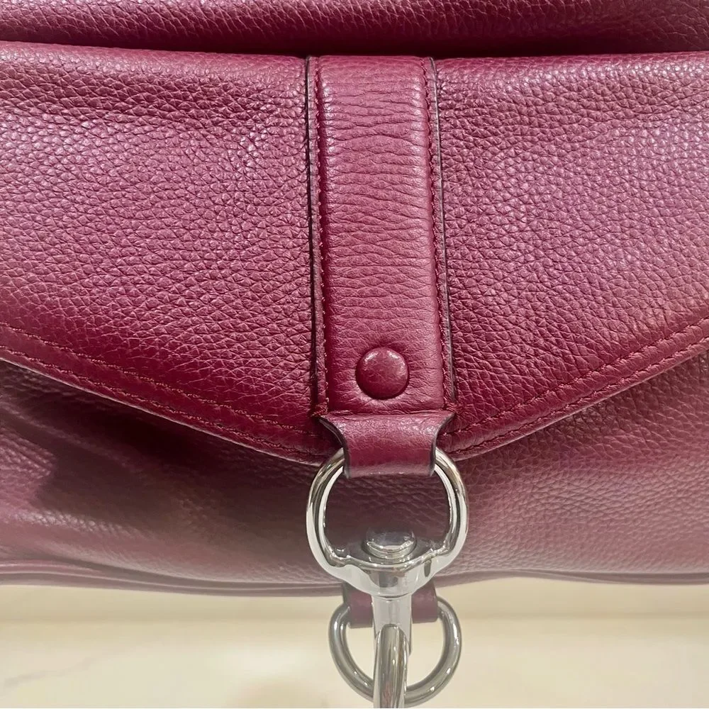Rebecca Minkoff Deep Red Leather Hobo Bag
